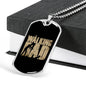 Gift for New Father - The Walking Dad Military Style Personalized Dog Tag Pendant Necklace