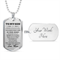 Gift for Son from Mum Braver Than You Believe Dog Tag Style Necklace