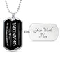 Grandpa Dog Tag Pendant Necklace