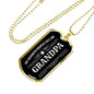 Grandpa Dog Tag Pendant Necklace