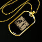 Gift for New Father - The Walking Dad Military Style Personalized Dog Tag Pendant Necklace