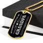 Grandpa Dog Tag Pendant Necklace