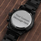 Custom Engraved Black Wrist Watch