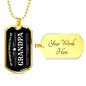 Grandpa Dog Tag Pendant Necklace