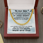 Gift for Son Love Mom and Dad Thick Link Chain Necklace