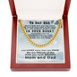 Gift for Son Love Mom and Dad Thick Link Chain Necklace