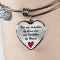 Daughter by Heart Bangle Bracelet