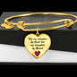 Daughter by Heart Bangle Bracelet