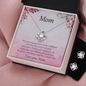 Gift for Mom CZ Pendant Necklace Earring Set