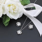 Gift for Mom CZ Pendant Necklace Earring Set