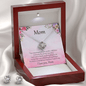 Gift for Mom CZ Pendant Necklace Earring Set