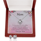 Gift for Mom CZ Pendant Necklace Earring Set