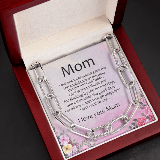 Gift for Mom Forever Linked CZ Pendant Necklace