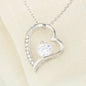 Dazzling Gift for Mother from Daughter Forever Love Heart Pendant Necklace