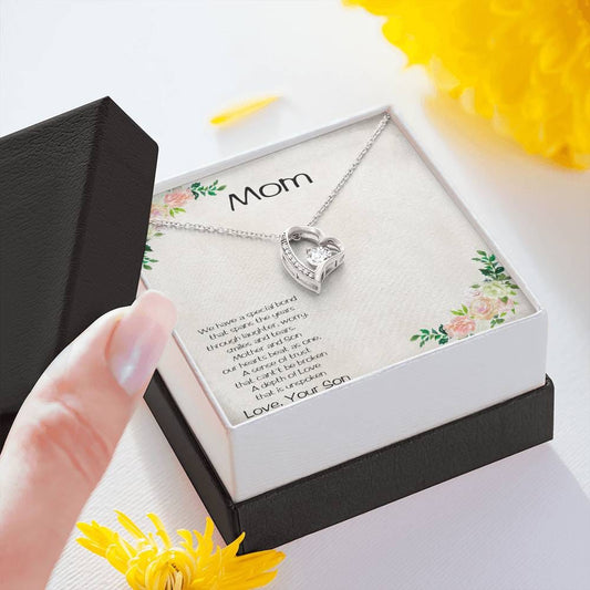 Mother and Son Special Bond Heart Pendant Necklace