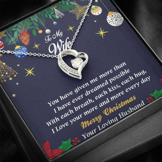 Christmas Gift for Wife Personalized Heart Pendant Necklace