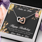 Birthday Gift for Sister-in-Law Hearts Pendant Necklace