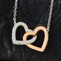 Gift for Mother from Son Heart Pendant Necklace on Personalized Cat Message Card