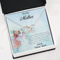 Gift for Mother from Son Heart Pendant Necklace on Personalized Cat Message Card