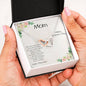 Gift for Mom from Son Interlocking Heart Pendant Necklace Mother's Day Message Card