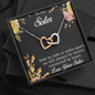 Gift for Sister - Connected by Heart Pendant Necklace