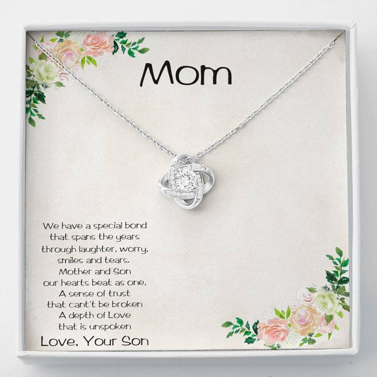 Mother and Son Our Hearts Beat as One Necklace