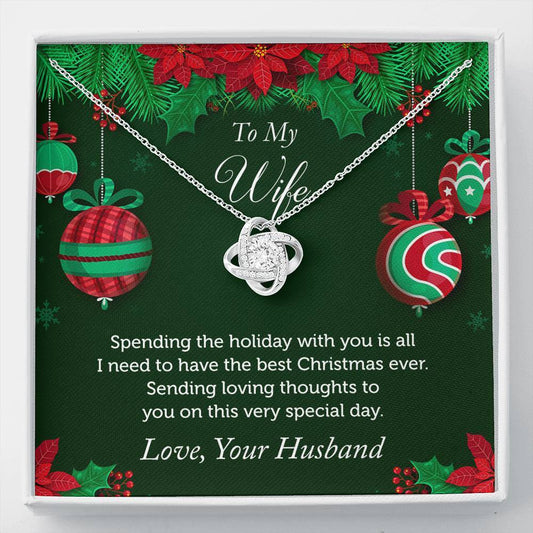 Wife Christmas Gift Personalized Love Knot Necklace Pendant