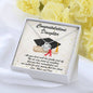 Graduation Congratulations for Daughter from Mom and Dad Necklace