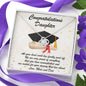 Graduation Congratulations for Daughter from Mom and Dad Necklace