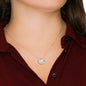Mother and Daughter Hearts as One Necklace