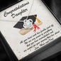 Graduation Congratulations for Daughter from Mom and Dad Necklace