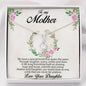 Amazing Gift for Mother from Daughter Cubic Zironia Pendant Necklace with Message Card