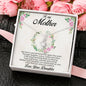 Amazing Gift for Mother from Daughter Cubic Zironia Pendant Necklace with Message Card