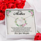 Amazing Gift for Mother from Daughter Cubic Zironia Pendant Necklace with Message Card