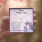 Mother's Day Gift from Daughter CZ Pendant Necklace on Unicorn Message Card