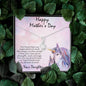 Mother's Day Gift from Daughter CZ Pendant Necklace on Unicorn Message Card