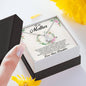 Amazing Gift for Mother from Daughter Cubic Zironia Pendant Necklace with Message Card