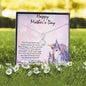 Mother's Day Gift from Daughter CZ Pendant Necklace on Unicorn Message Card