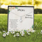Birthday Gift For Mom from Son Beautiful CZ Pendant Necklace Message Card and Gift Box