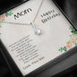 Birthday Gift For Mom from Son Beautiful CZ Pendant Necklace Message Card and Gift Box