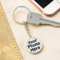 Custom Circle Photo Keychain with optional engraving on back