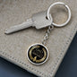 Dad of the Year Circle Pendant Key Chain - Engraving Available