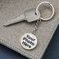 Custom Circle Photo Keychain with optional engraving on back