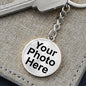 Custom Circle Photo Keychain with optional engraving on back