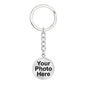Custom Circle Photo Keychain with optional engraving on back