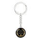 Dad of the Year Circle Pendant Key Chain - Engraving Available