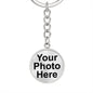 Custom Circle Photo Keychain with optional engraving on back