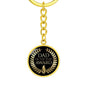 Dad of the Year Circle Pendant Key Chain - Engraving Available