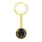 Dad of the Year Circle Pendant Key Chain - Engraving Available