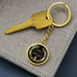 Dad of the Year Circle Pendant Key Chain - Engraving Available